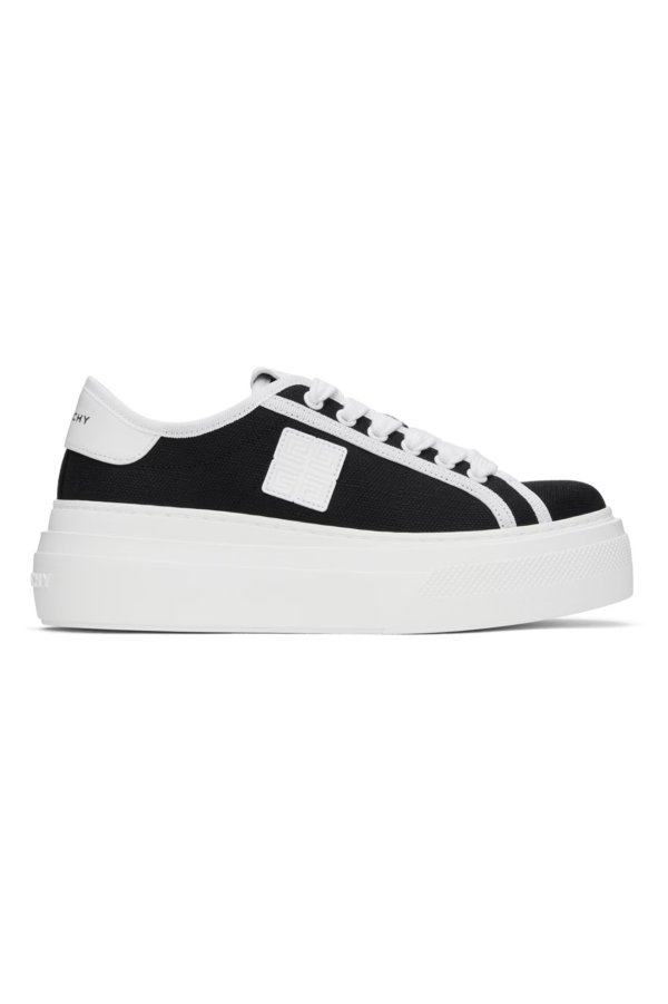 Black & White City Platform Sneakers
