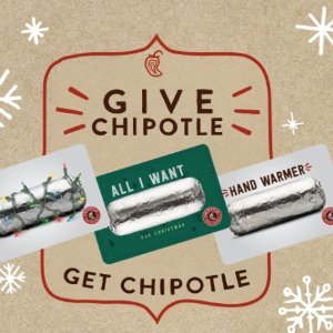 Chipotle Purchase $30+ Gift Cards