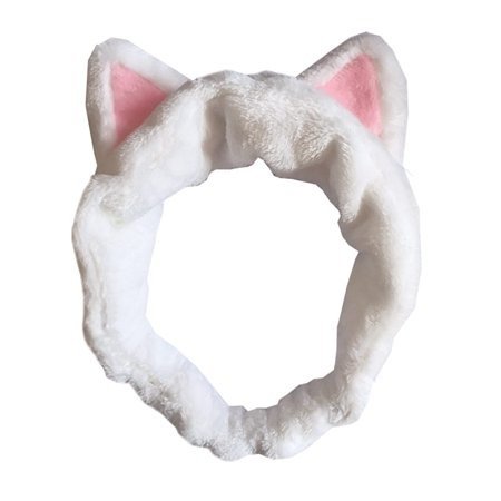 Cat Ear Headband, White