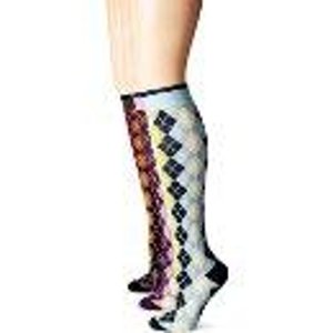 K. Bell Women‘s Argyle Knee High Sock 3-pack