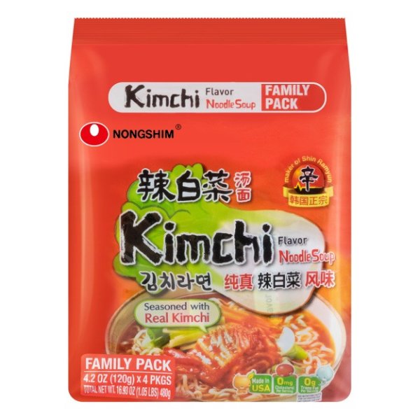 Kimchi Instant Noodle Soup 4packs 480g
