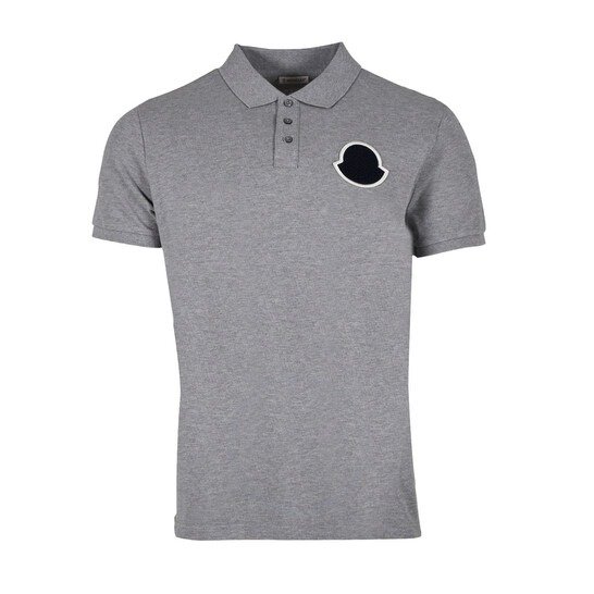 Men's Embroidered Logo Polo Shirt in Grey