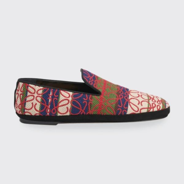 Anagram Multicolored Logo Slip-On Loafers