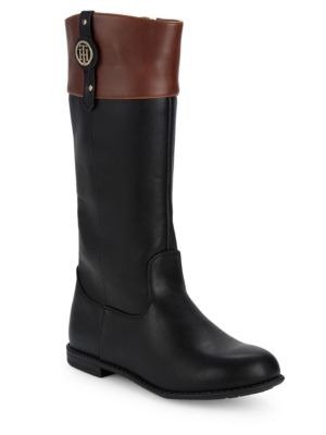 Tommy Hilfiger Little Girl's & Girl's Andrea Nameplate Mid-Calf Boots
