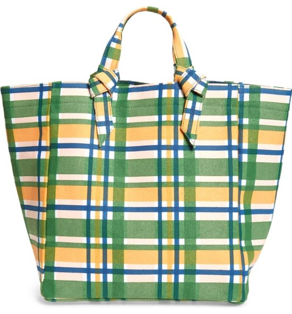 Mad About Plaid Canvas Tote
