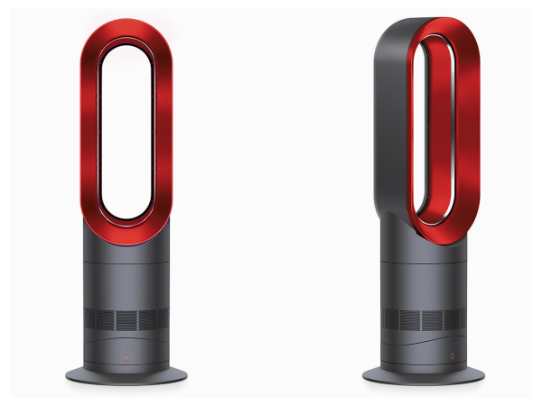 AM09 Hot + Cool Heater & Fan - Iron/Red