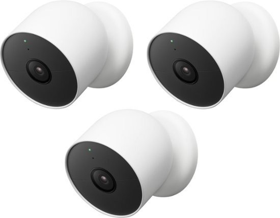 - Nest Cam 3 Pack Indoor/Outdoor Wire Free Security Cameras - Snow