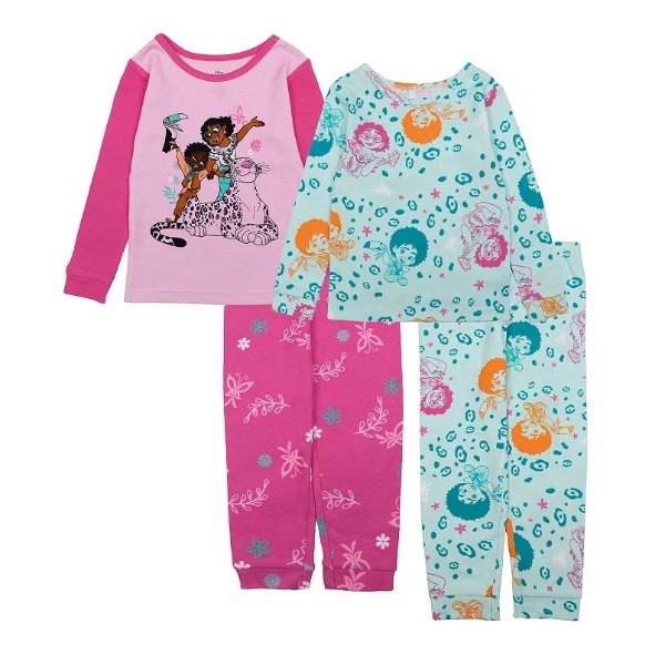 Disney's Encanto Toddler Girl Maribel & Antonio 4-Piece Tops & Bottoms Pajama Set