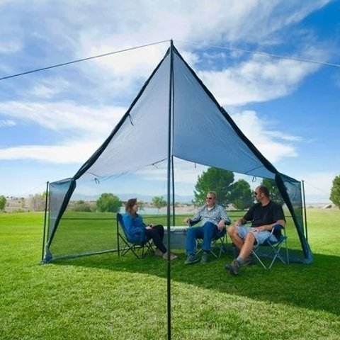 Ozark Trail Tarp Shelter 9' x 9' with UV Protection and Roll-up Screen Walls