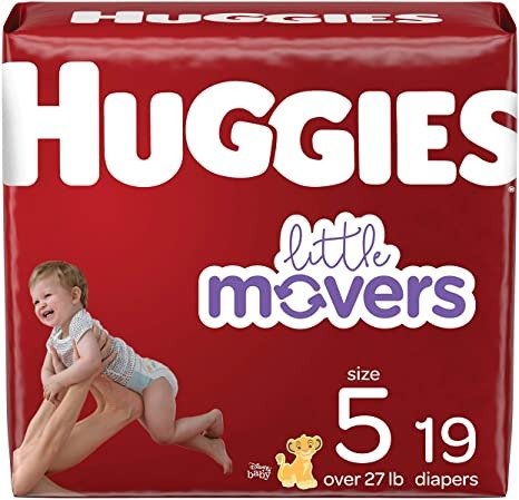 Little Movers Baby Diapers, Size 5, 19 Ct