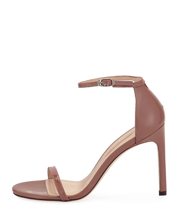 Nudistsong Patent Strappy Sandals