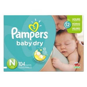 Amazon.com: Pampers Baby Dry Diapers, Size N, Super Pack, 104 Count: Health &amp; Personal Care