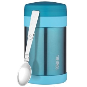 Thermos Food Jar with Folding Spoon, 16 oz, Blue
