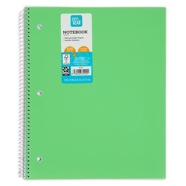 Poly 1-Subject Notebook, College Ruled, 100 Heavyweight Sheets