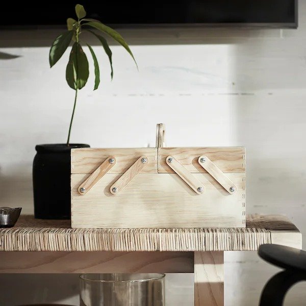 KLAMMEMACKA Desk organizer, natural plywood, 13 ¾x8 ¾" - IKEA
