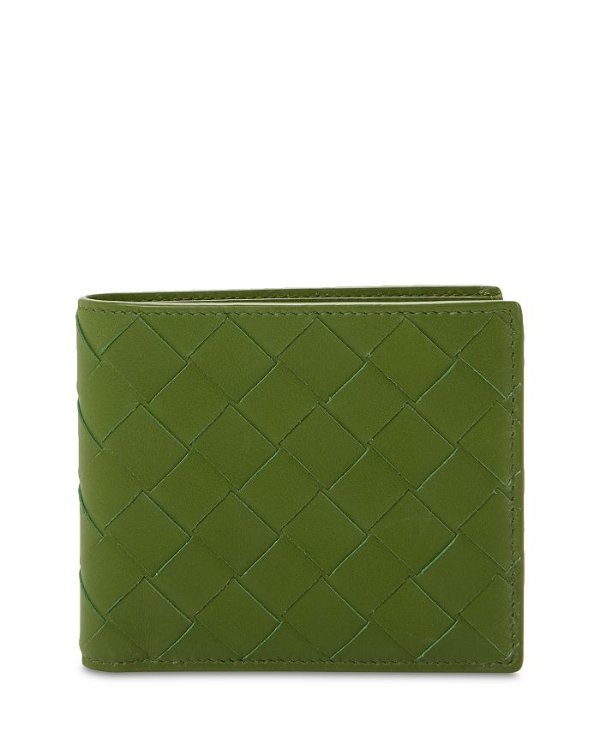 Intreciatto Woven Leather Bi-Fold Wallet