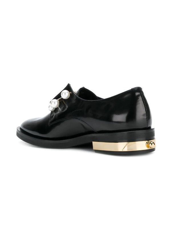 pearl detail loafers