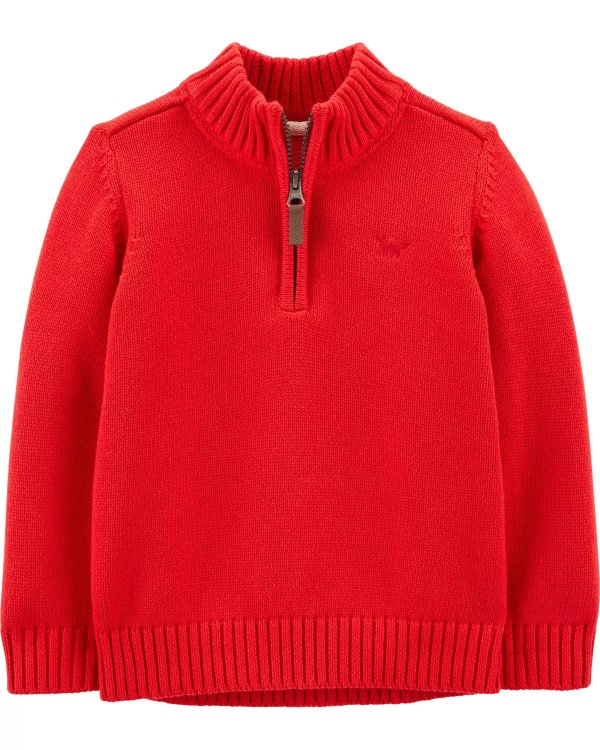 Half-Zip Cotton Pullover