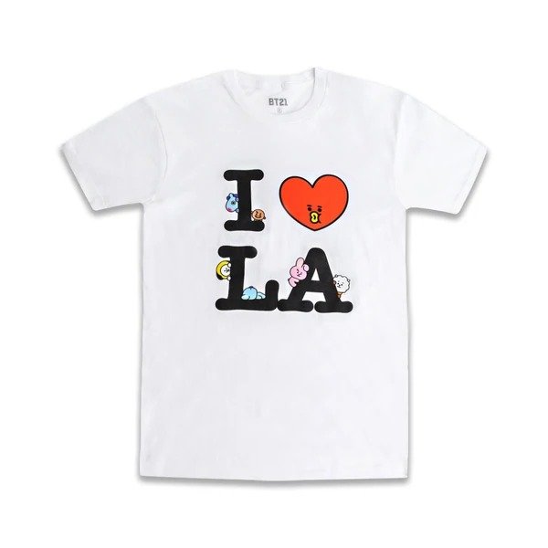 BT21 I Love LA T-Shirt White