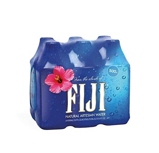 FIJI Natural Artesian Water, 16.9 Fl Oz Bottle (6-Pack) | Natural Electrolytes | BPA Free 500mL Bottle | Perfect for the office, kids and everyday hydration