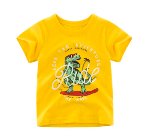 Summer Dinosaur T- Shirt – Bright Yellow