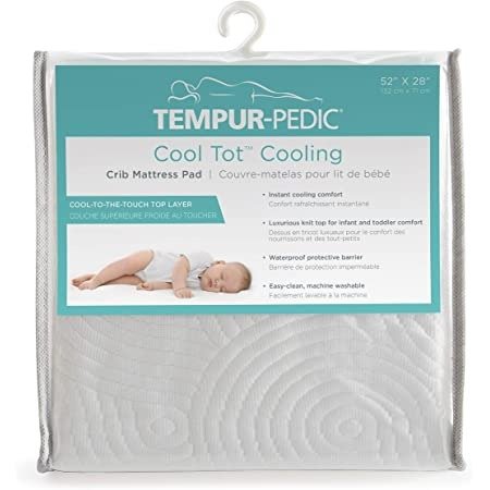 Cooling Moisture Wicking Waterproof Fitted Toddler Bed and Baby Crib Mattress Pad Cover Protector, Noiseless, Machine Washable and Dryer Friendly, 52" x 28" - White