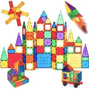 Best Choice Products 110-Piece Kids Magnetic Tiles STEM Construction Toy Building Block Set $45.99 @BestChoiceProducts.com