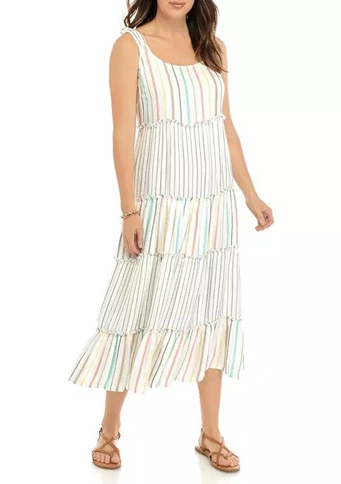 Women's Double Faced Tiered Maxi Dress