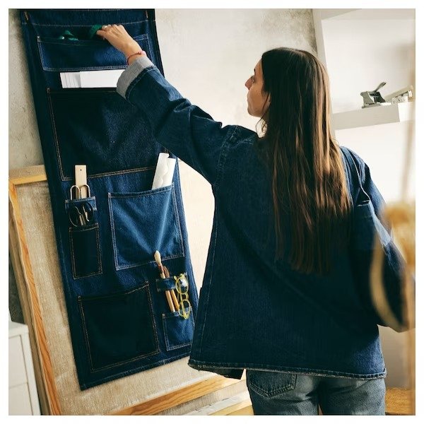 MAVINN Hanging organizer for accessories, blue, 17 ¾x43 ¼" - IKEA