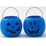 Way To Celebrate Blue Pumpkin Treat Pail with carry handle.