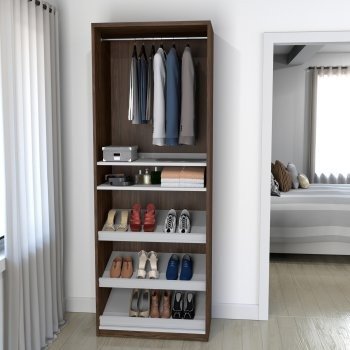 Cielo by Bestar Closet Storage Unit with Reversible Shelves