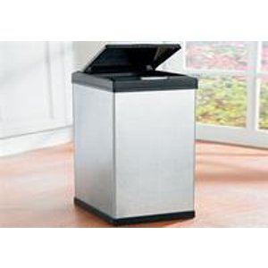 Brylane Home Stainless Steel 40-L Trash Can @OneStopPlus