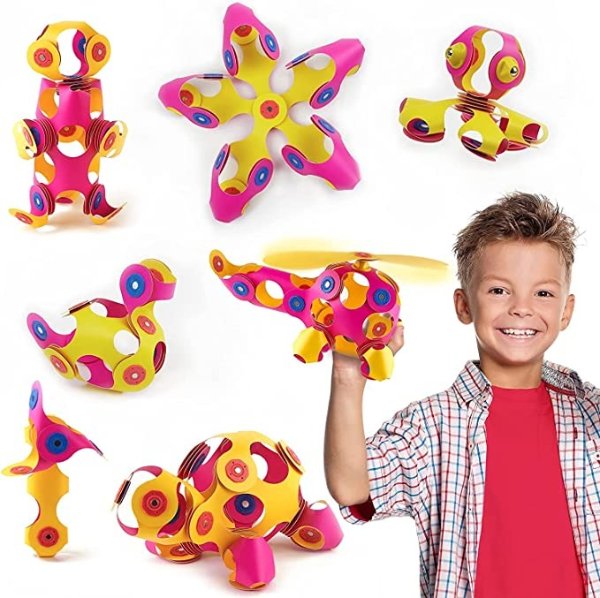 Crew 30 Piece Pack - The Flexible, Durable, Imagination-Boosting Magnetic Building Toy - Modern, Modular Designs for Hours of STEM Play. A Multi-Sensory Magnet Toy Experience Anywhere! Ages 4-99