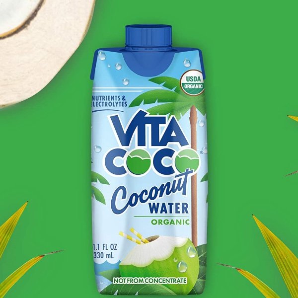 Vita Coco Coconut Water, Pure Organic  11.1 Oz (Pack Of 12)