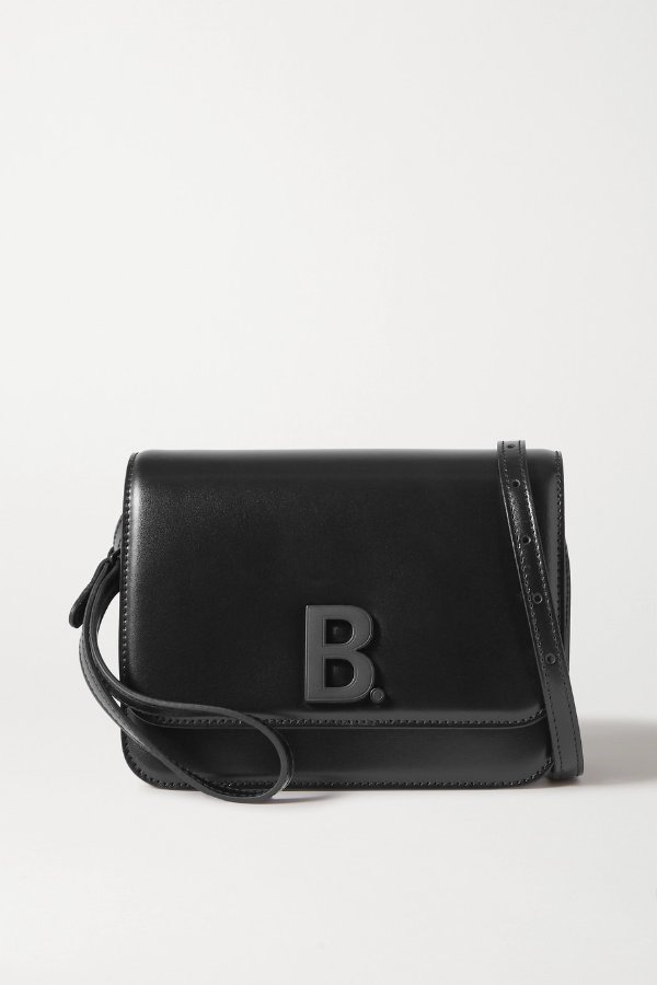 B Dot leather shoulder bag
