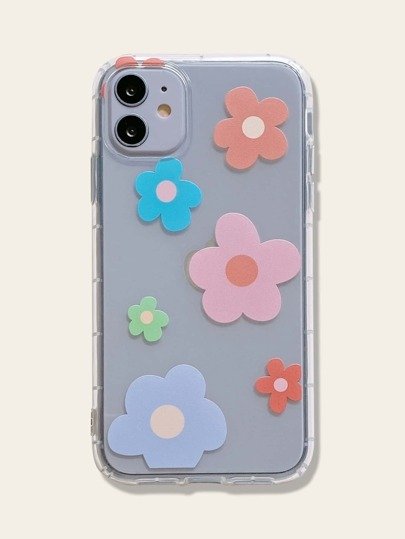 1pc Flower Print iPhone Case