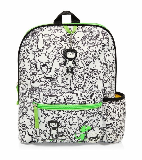 Kid's Backpack - Dino Black & White