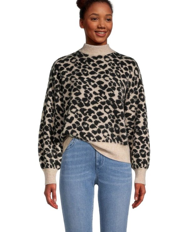 Animal Jacquard Cozy Sweater