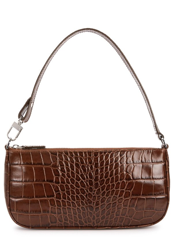 Rachel crocodile-effect leather shoulder bag