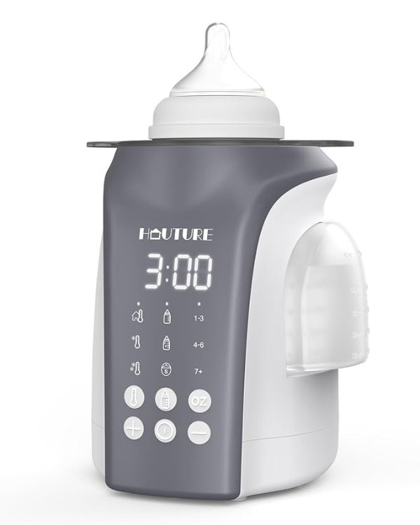 Bottle Warmer, HAUTURE 8-in-1 Fast Baby Bottle Warmer for Breastmilk and Formula, Auto Water Refill Accurate Temp Control, with Timer, Defrost, Sterilizing, Keep Warmer for All Bottles