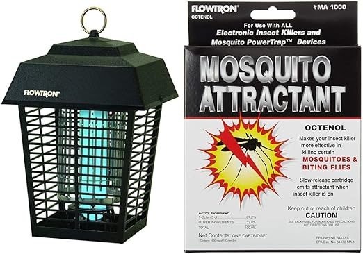 BK-15D Electronic Insect Killer, 1/2 Acre Coverage & MA-1000 Octenol Mosquito Attractant Cartridge