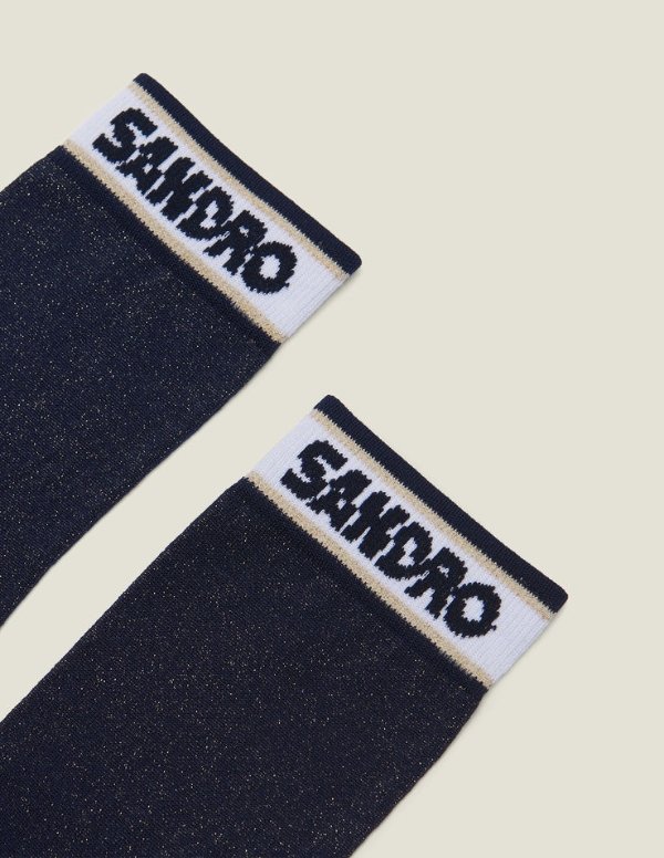 Lurex Socks With Sandro Logo