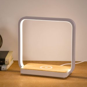 blonbar Bedside Lamp Qi Charger LED Desk Lamp with Touch Control 3 Light Hues