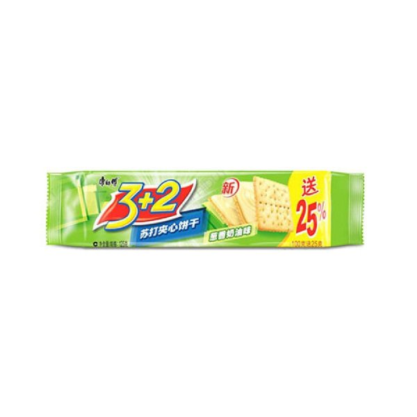 康师傅 3+2苏打夹心饼干 葱香奶油味 125g