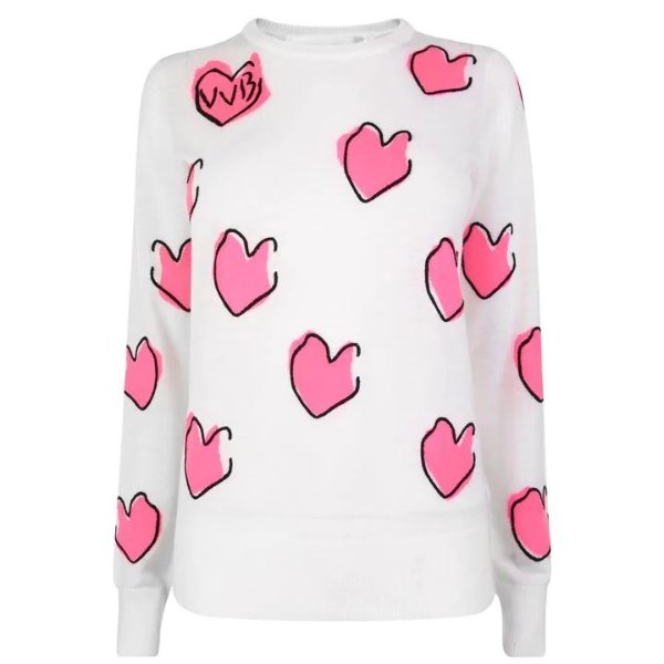 Heart Knitted Sweatshirt