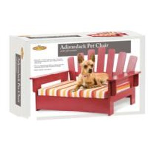 Pet Adirondack 木质宠物椅带坐垫，3色可选