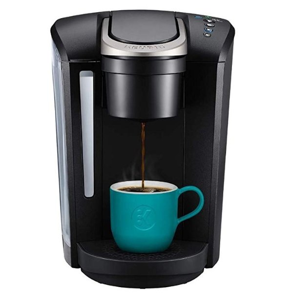 K-Select Single Serve K-Cup Pod Coffee Maker, With Strength Control and Hot Water On Demand, Matte Black