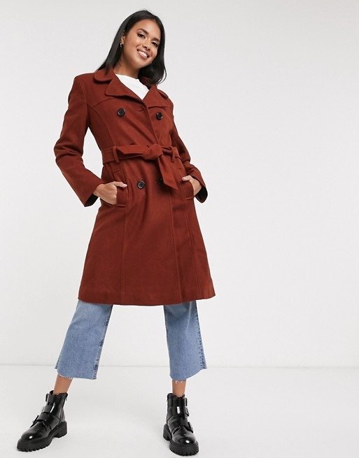 trench coat in brown 