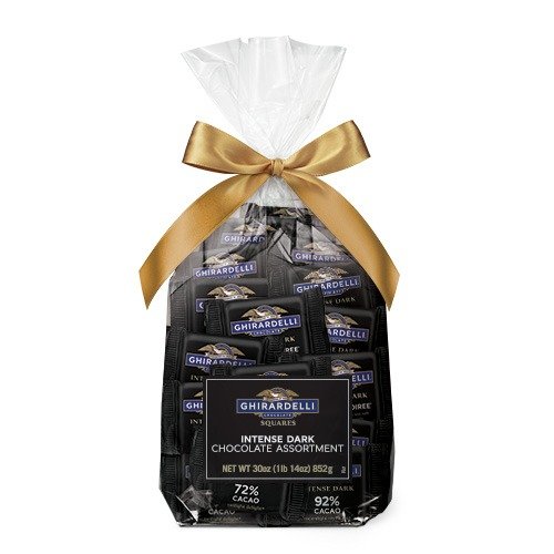 Intense Dark Chocolate Assorted SQUARES Gift Bag (80 pc)