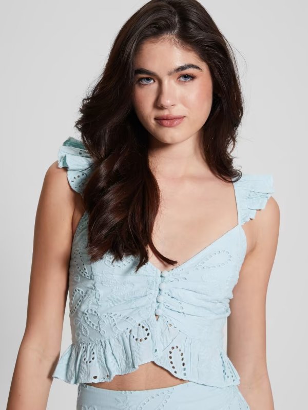 Arielle Eyelet Top | Guess US
